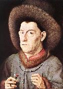 EYCK, Jan van Portrait of a Man with Carnation re oil painting